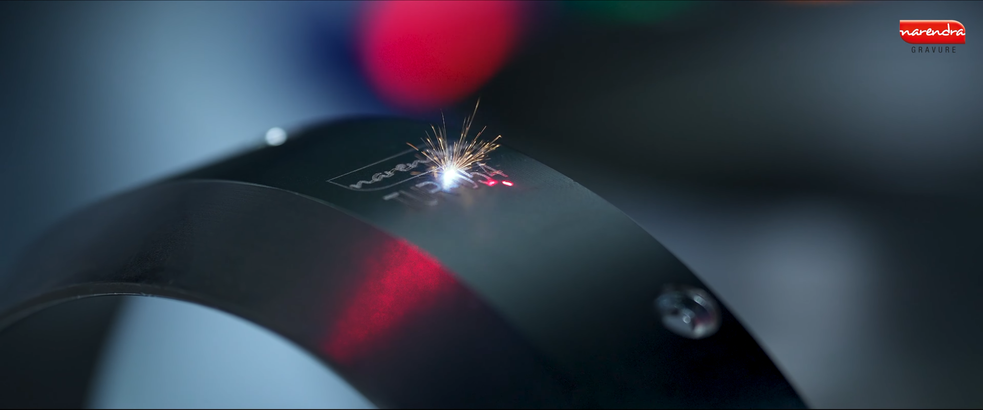 Laser etching a Narendra Gravure cylinder